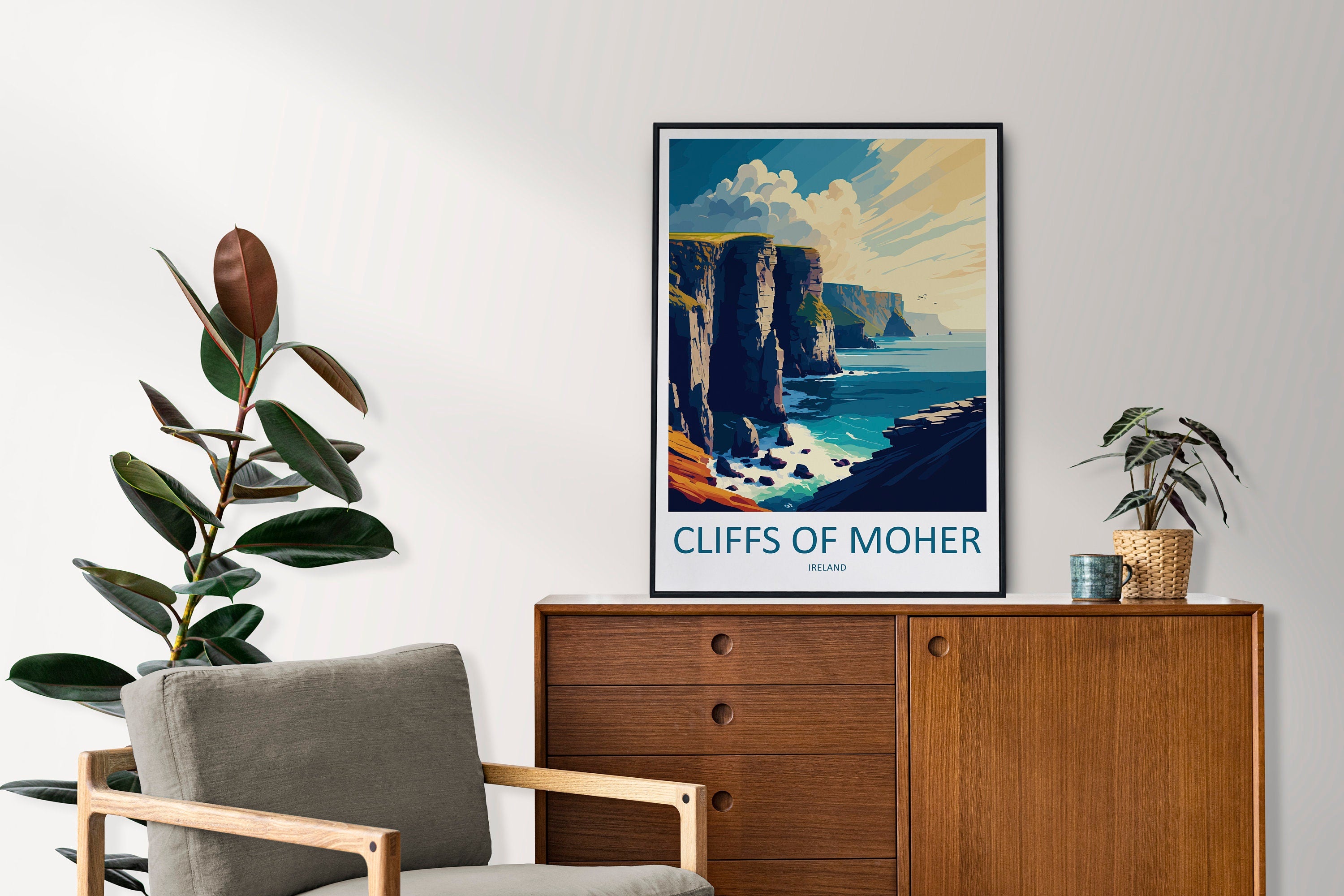 Cliffs of Moher Print Cliffs of Moher Home Décor Landscape Art Print Cliffs of Moher