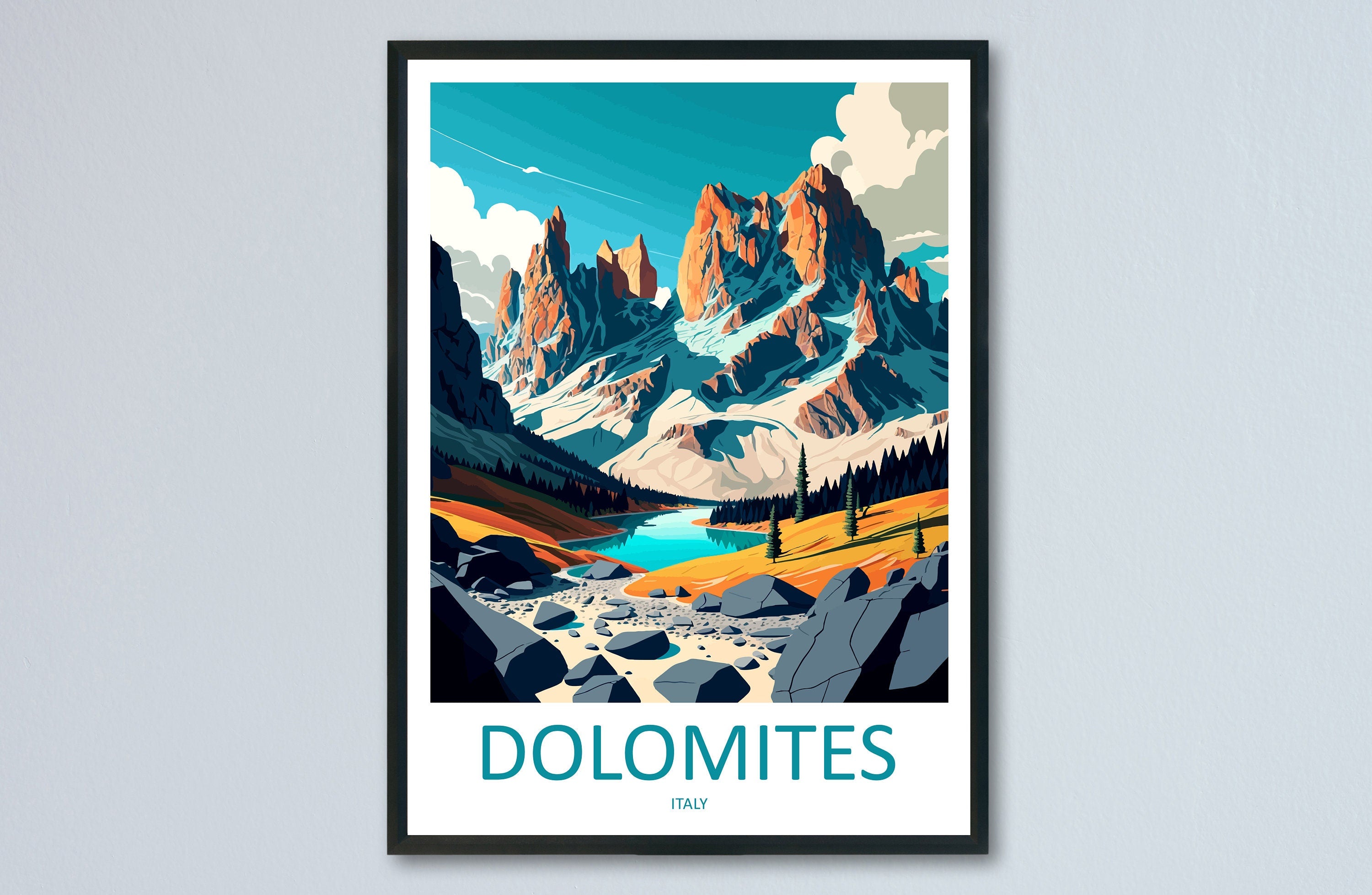 Dolomites Travel Print