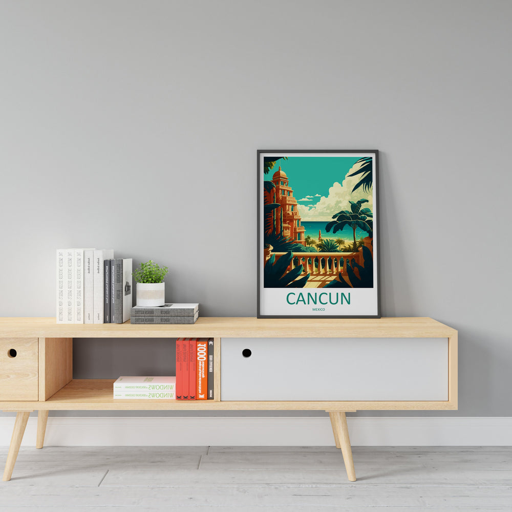 Cancun Travel Print Wall Art Cancun Wall Hanging Home Decoration Cancun Gift Art Lovers Wall Art Print Art Cancun Wall Hanging Poster Decor