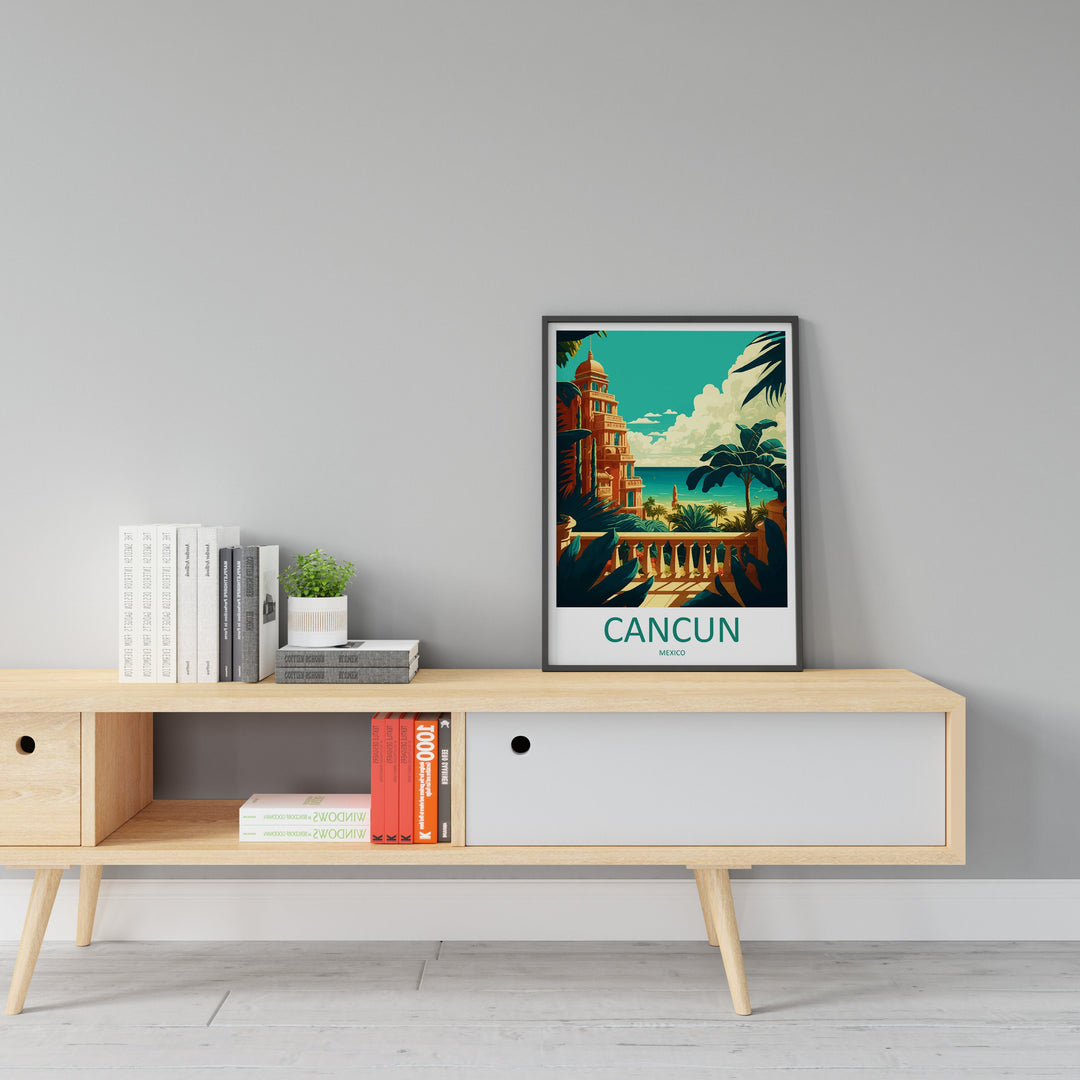 Cancun Travel Print Wall Art Cancun Wall Hanging Home Decoration Cancun Gift Art Lovers Wall Art Print Art Cancun Wall Hanging Poster Decor