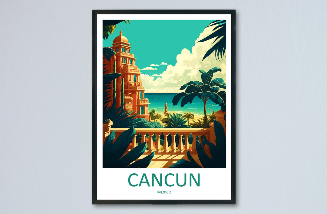 Cancun Travel Print Wall Art Cancun Wall Hanging Home Decoration Cancun Gift Art Lovers Wall Art Print Art Cancun Wall Hanging Poster Decor