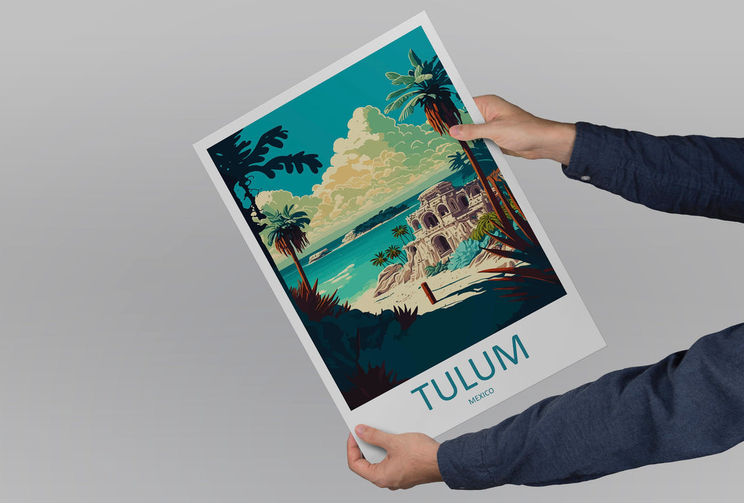 Tulum Travel Print Wall Art Tulum Wall Hanging Home Decoration Tulum Gift Art Lovers Wall Art Print Art Tulum Wall Hanging Poster Tulum Art
