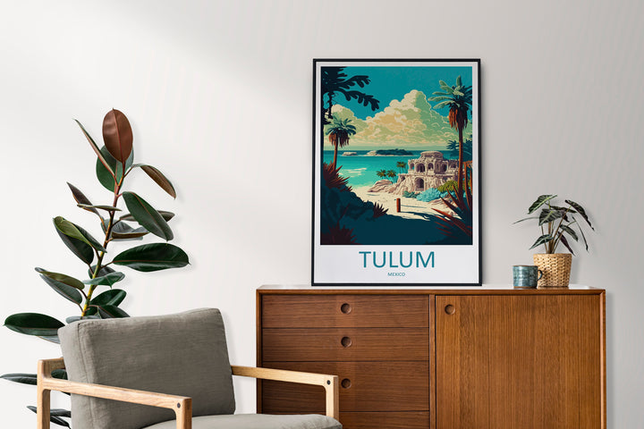 Tulum Travel Print Wall Art Tulum Wall Hanging Home Decoration Tulum Gift Art Lovers Wall Art Print Art Tulum Wall Hanging Poster Tulum Art