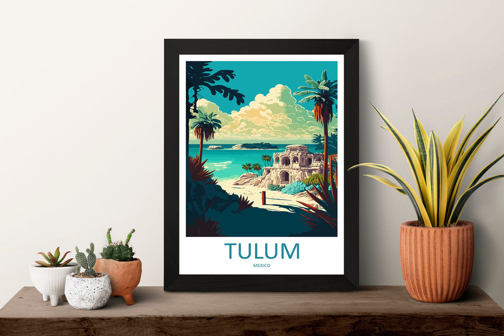 Tulum Travel Print Wall Art Tulum Wall Hanging Home Decoration Tulum Gift Art Lovers Wall Art Print Art Tulum Wall Hanging Poster Tulum Art
