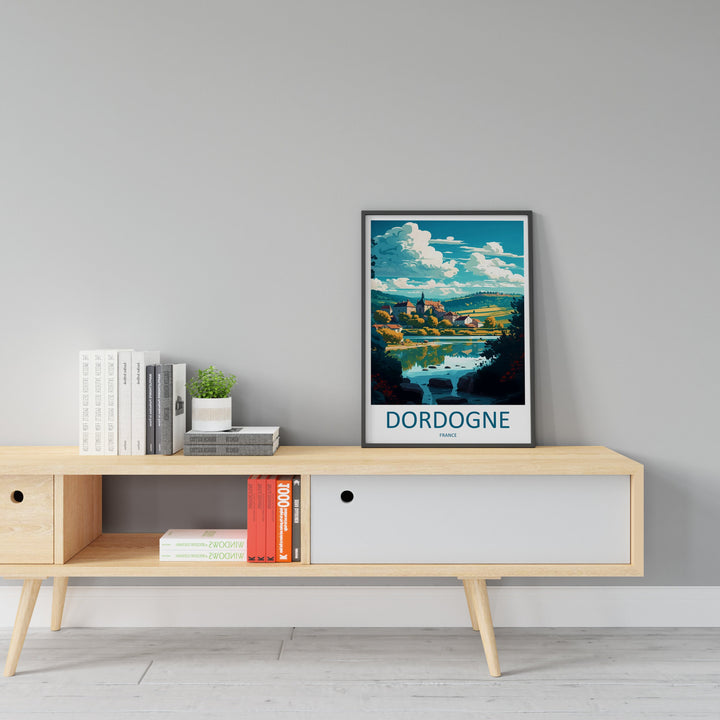 Dordogne Travel Print Wall Art Dordogne Wall Hanging Home Decoration Dordogne Gift Art Lovers Wall Art Print Art Dordogne Wall Hanging Art