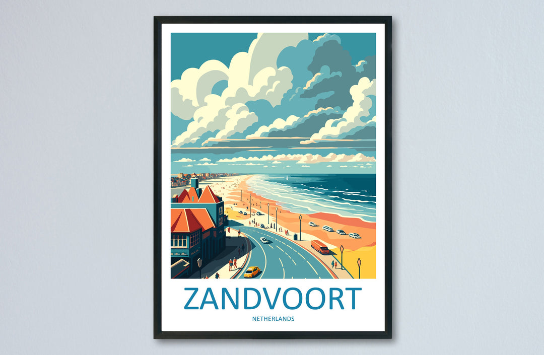 Zandvoort Travel Print Wall Art Zandvoort Wall Hanging Home Decoration Zandvoort Gift Art Lovers Wall Art Print Art Zandvoort Wall Hanging