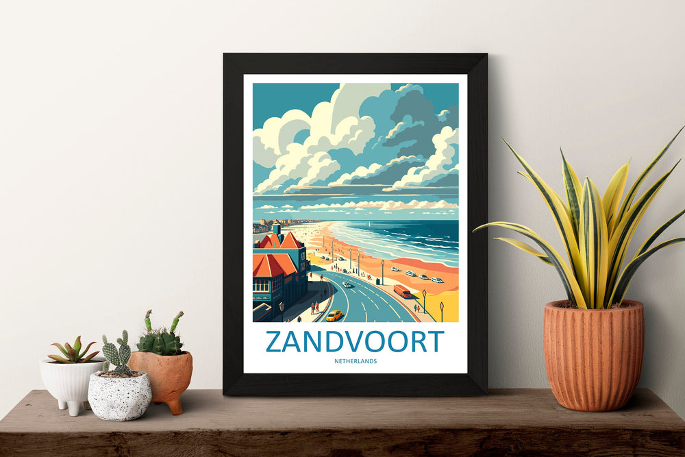 Zandvoort Travel Print Wall Art Zandvoort Wall Hanging Home Decoration Zandvoort Gift Art Lovers Wall Art Print Art Zandvoort Wall Hanging