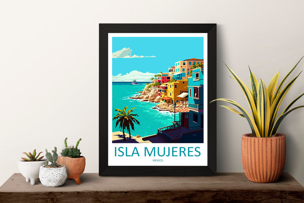 Isla Mujeres Travel Print Wall Art Isla Mujeres Wall Hanging Home Decoration Isla Mujeres Gift Art Lovers Wall Art Print Art Isla Mujeres