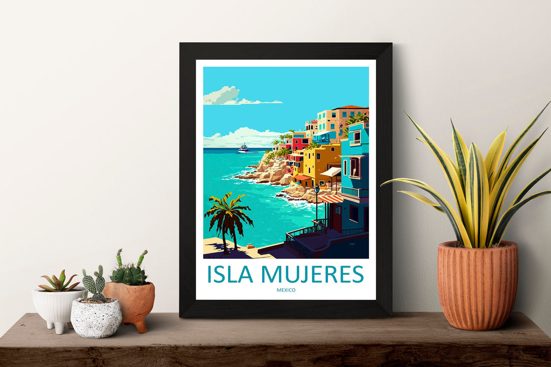 Isla Mujeres Travel Print Wall Art Isla Mujeres Wall Hanging Home Decoration Isla Mujeres Gift Art Lovers Wall Art Print Art Isla Mujeres