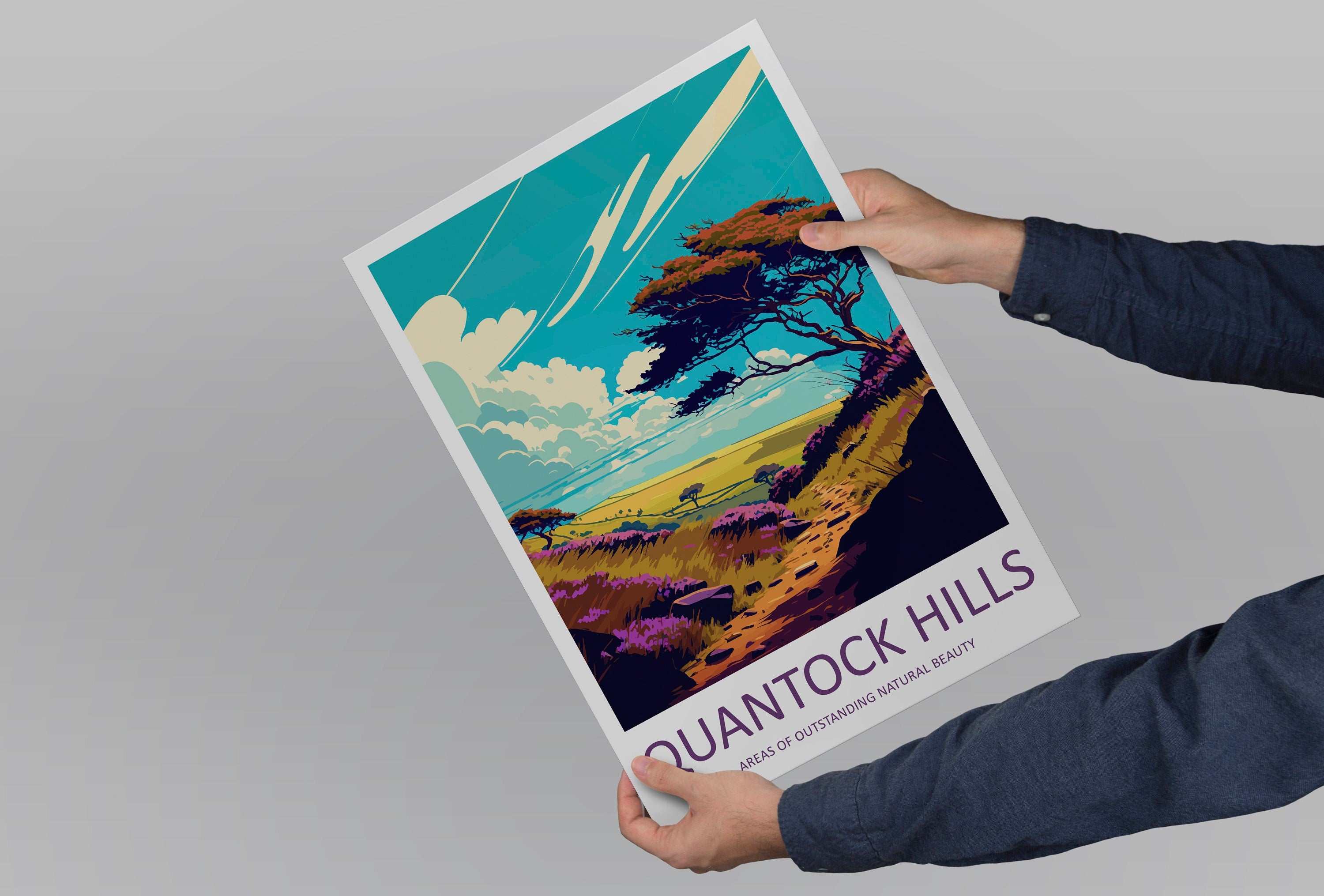 Quantock Hills Travel Print