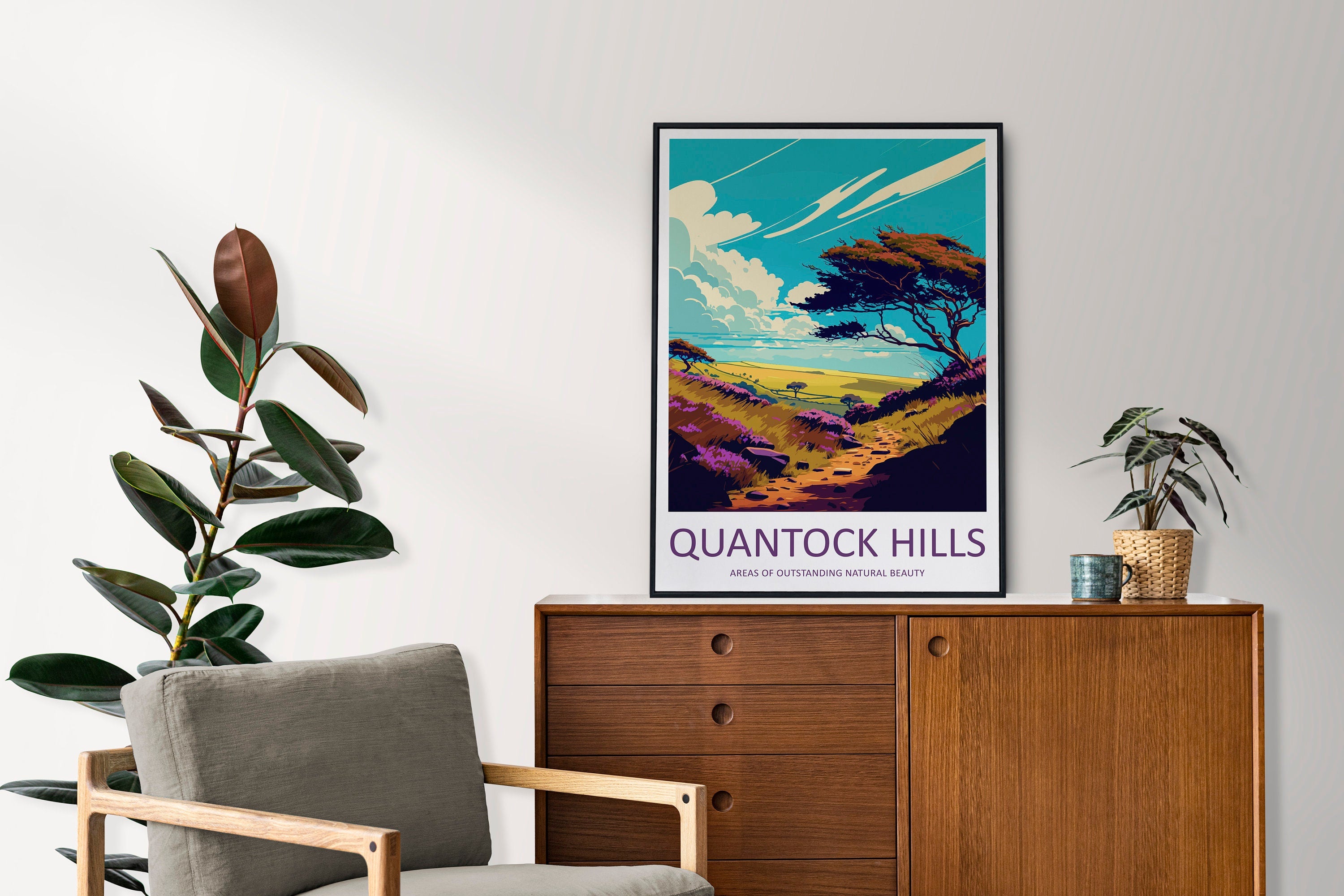 Quantock Hills Travel Print