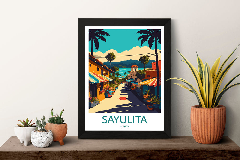 Sayulita Travel Print Wall Art Sayulita Wall Hanging Home Decoration Sayulita Gift Art Lovers Wall Art Print Art Sayulita Mexico Wall Poster