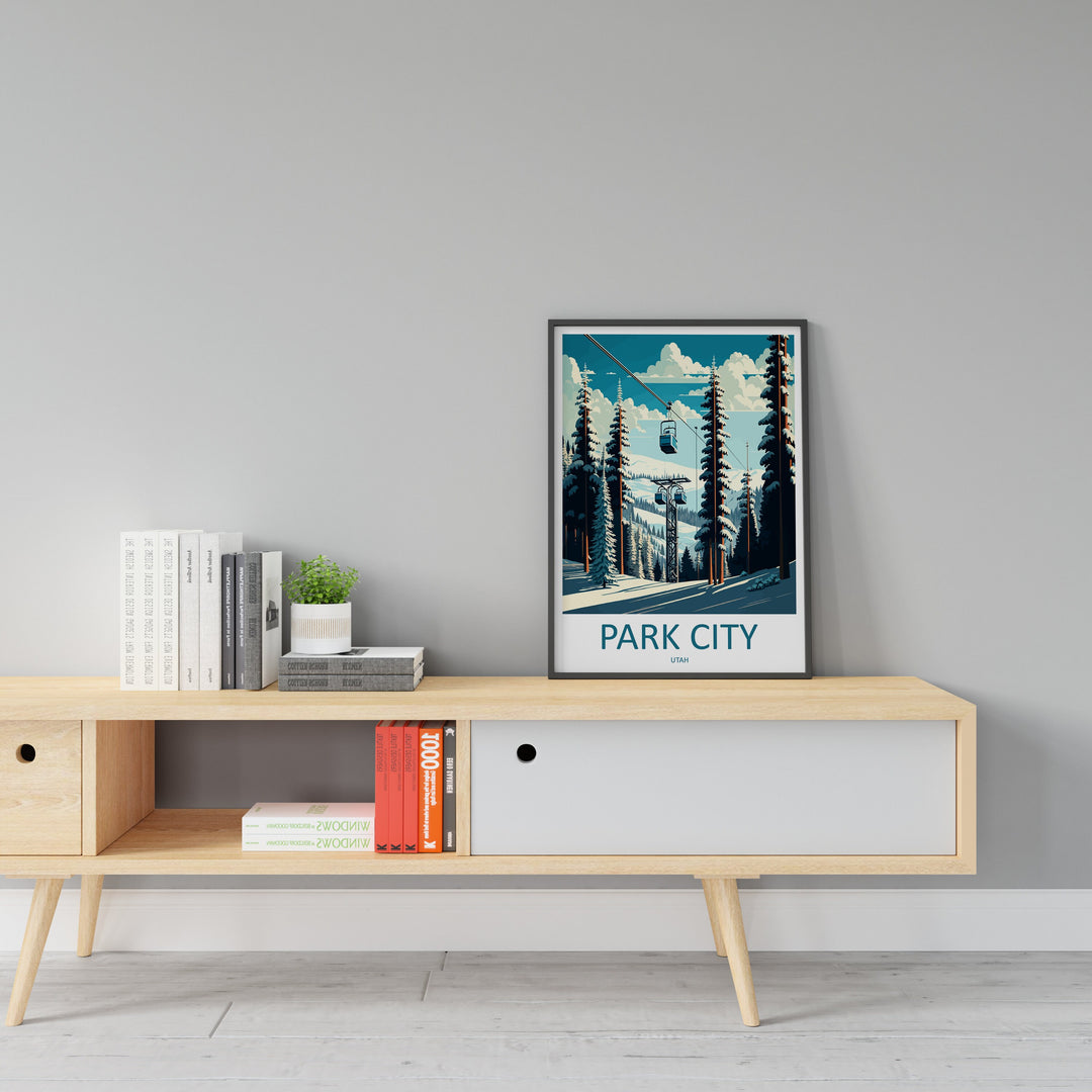 Park City Travel Print Wall Art Park City Wall Hanging Home Décor Park City Gift Art Lovers Ski Art Lover Gift Park City Print Skiing Print