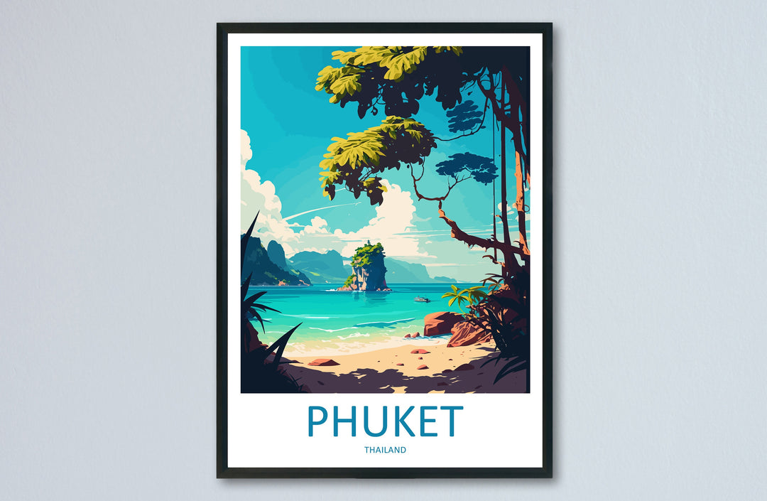 Phuket Travel Print Wall Art Phuket Wall Hanging Home Décor Phuket Gift Art Lovers Wall Art Thailand Travel Print Gift Thai Travel Art