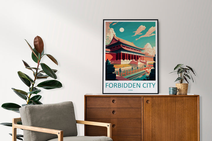 Forbidden City Travel Print Wall Art Forbidden City Wall Hanging Home Décor Forbidden City Gift Art Lovers Wall Art China Travel Print Gift