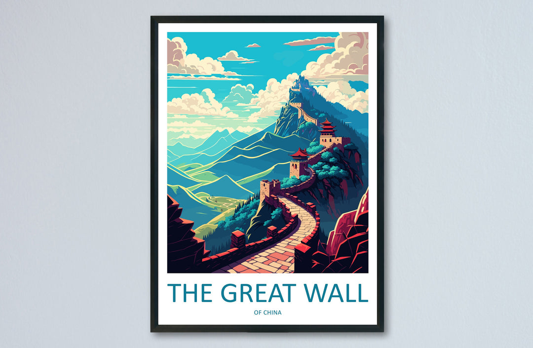 Great Wall of China Travel Print Wall Art Great Wall Wall Hanging Home Décor Great Wall Gift Art Lovers Wall Art China Travel Print Gift