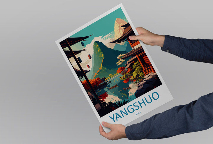 Yangshuo Travel Print Wall Art Yangshuo Wall Hanging Home Décor Yangshuo Gift Art Lovers Wall Art China Travel Print Yangshuo Travel Gift