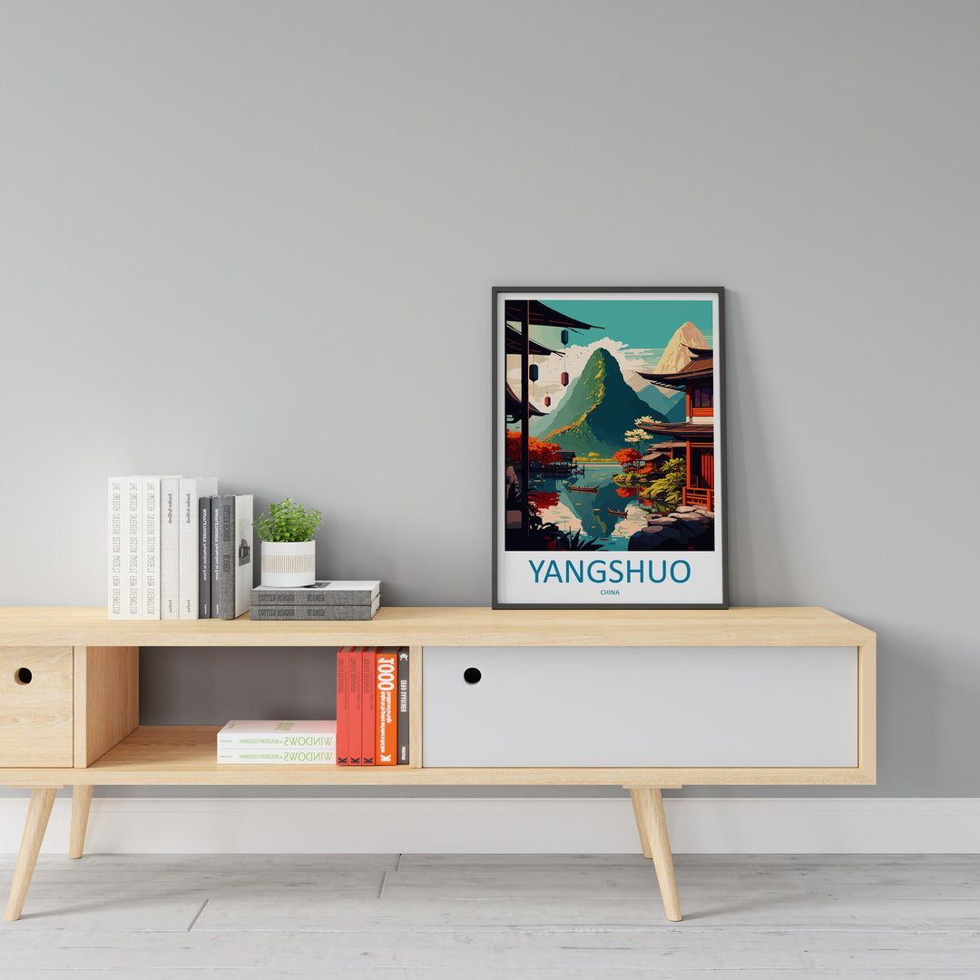 Yangshuo Travel Print Wall Art Yangshuo Wall Hanging Home Décor Yangshuo Gift Art Lovers Wall Art China Travel Print Yangshuo Travel Gift
