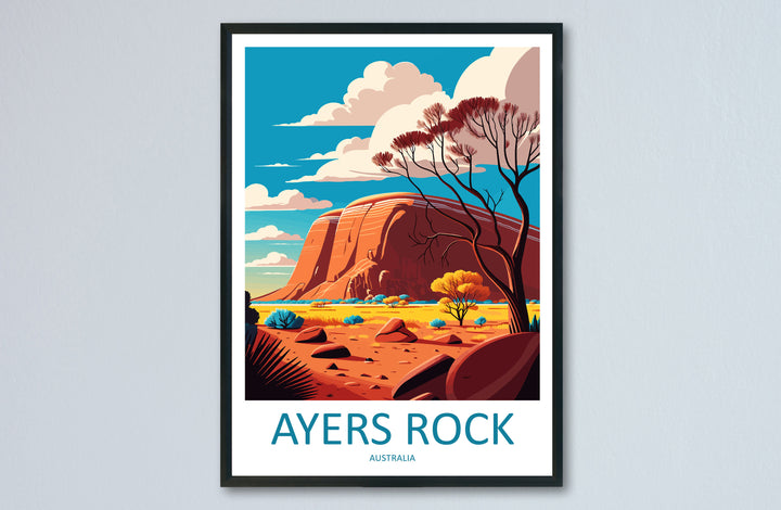Ayers Rock Travel Print Wall Art Ayers Rock Wall Hanging Home Décor Ayers Rock Gift Art Lovers Wall Art Australia Travel Print Ayers Rock
