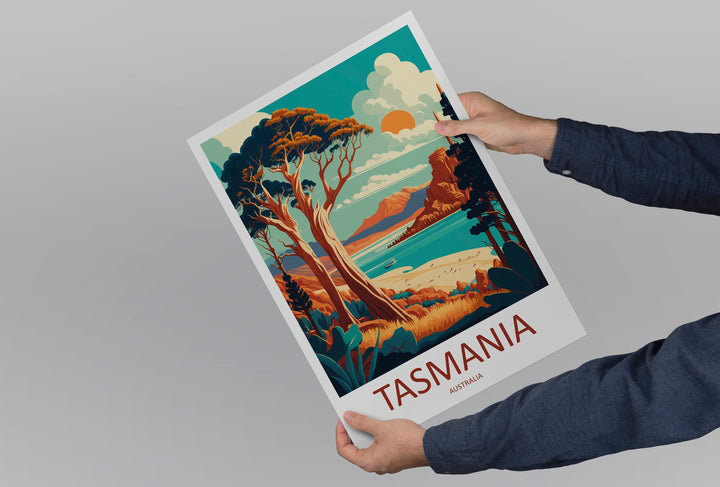 Tasmania Travel Print Wall Art Tasmania Wall Hanging Home Décor Tasmania Gift Art Lovers Wall Art Australia Travel Print Tasmania Art Print