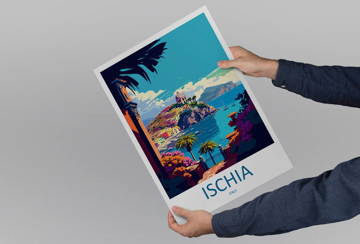 Ischia Travel Print Wall Art Ischia Wall Hanging Home Décor Ischia Gift Art Lovers Italy Art Lover Gift Ischia Art Gift Ischia Coastal Print