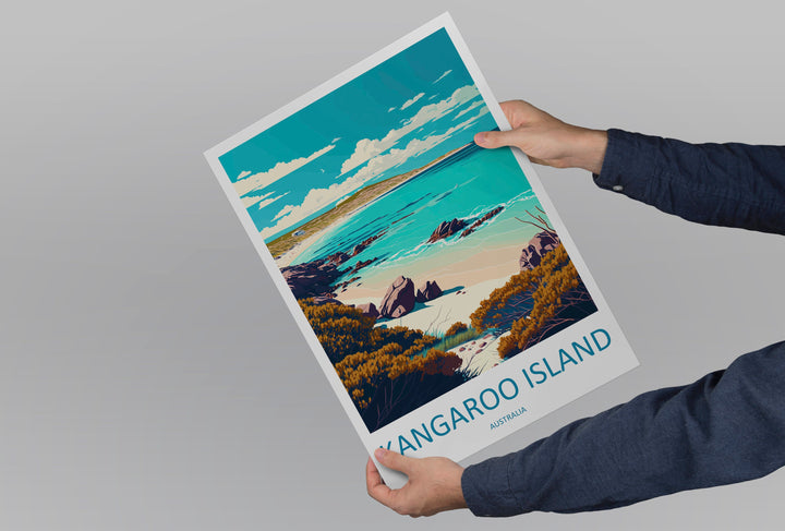 kangaroo island Travel Print Wall Art kangaroo island Wall Hanging Home Décor kangaroo island Gift Art Lovers Wall Art Australia Travel Art