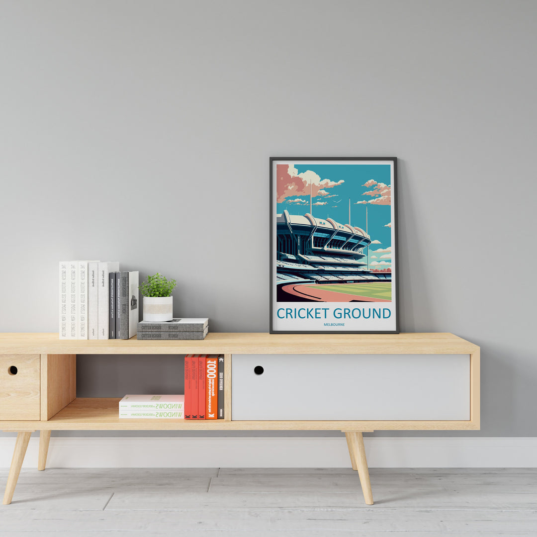 Melbourne Cricket Ground Travel Print Wall Art Melbourne Cricket Wall Hanging Home Décor Melbourne Cricket Gift Art Lovers Wall Art Australi