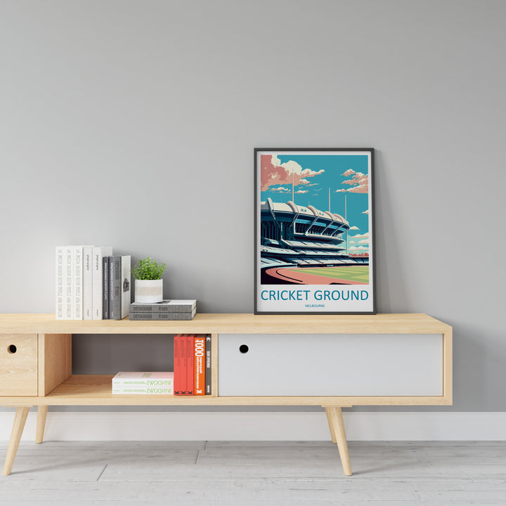Melbourne Cricket Ground Travel Print Wall Art Melbourne Cricket Wall Hanging Home Décor Melbourne Cricket Gift Art Lovers Wall Art Australi