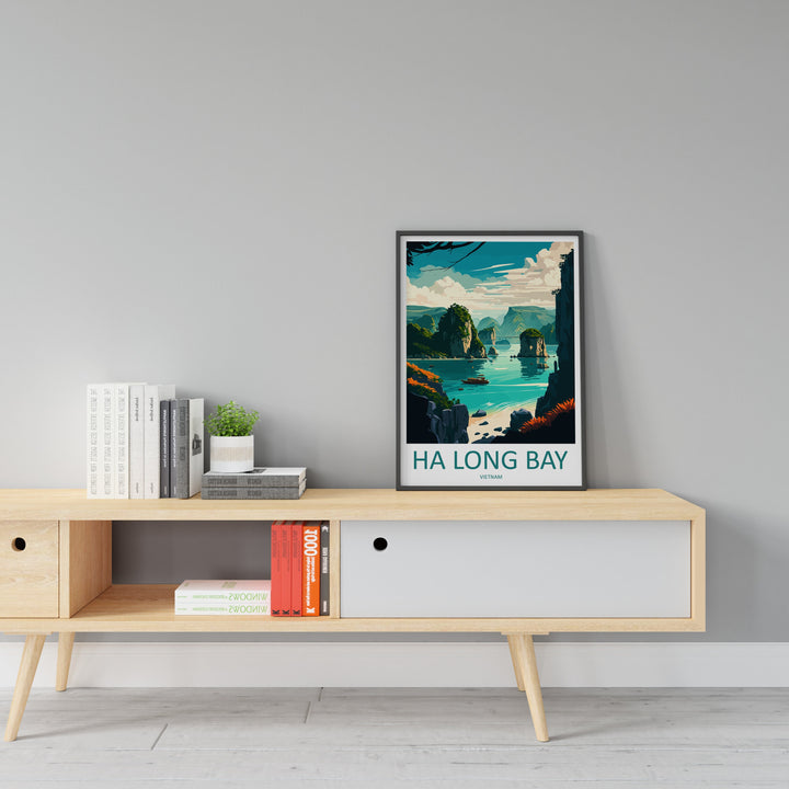 Ha Long Bay Travel Print Wall Art Ha Long Bay Wall Hanging Home Décor Ha Long Bay Gift Art Lovers Vietnam Art Lover Gift Ha Long Bay islands