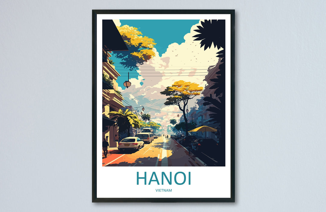 Hanoi Travel Print Wall Art Hanoi Wall Hanging Home Décor Hanoi Gift Art Lovers Vietnam Art Lover Gift Hanoi Wall Art For Vietnam Lover