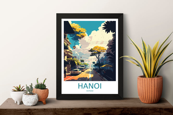 Hanoi Travel Print Wall Art Hanoi Wall Hanging Home Décor Hanoi Gift Art Lovers Vietnam Art Lover Gift Hanoi Wall Art For Vietnam Lover