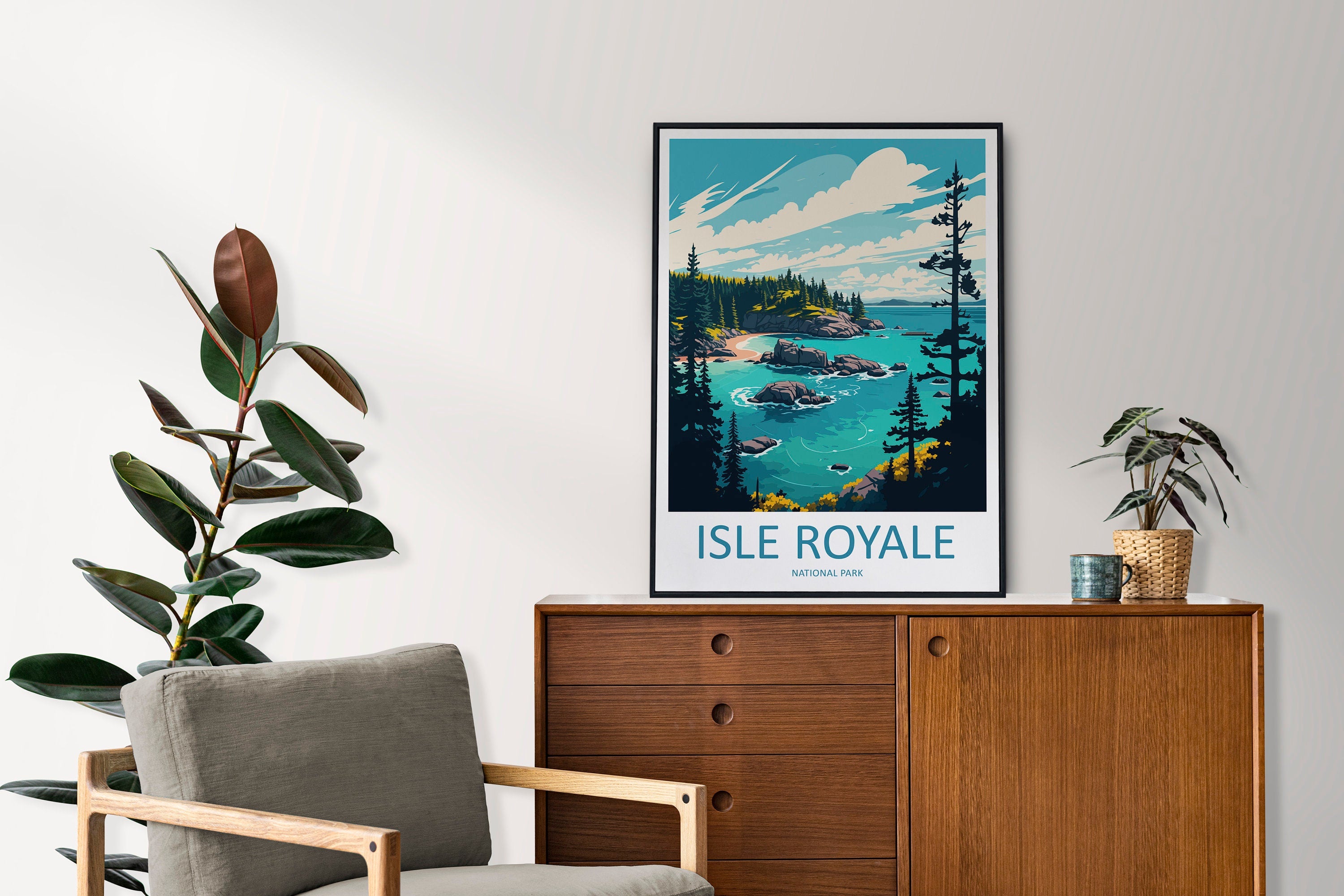 Isle Royale Travel Print