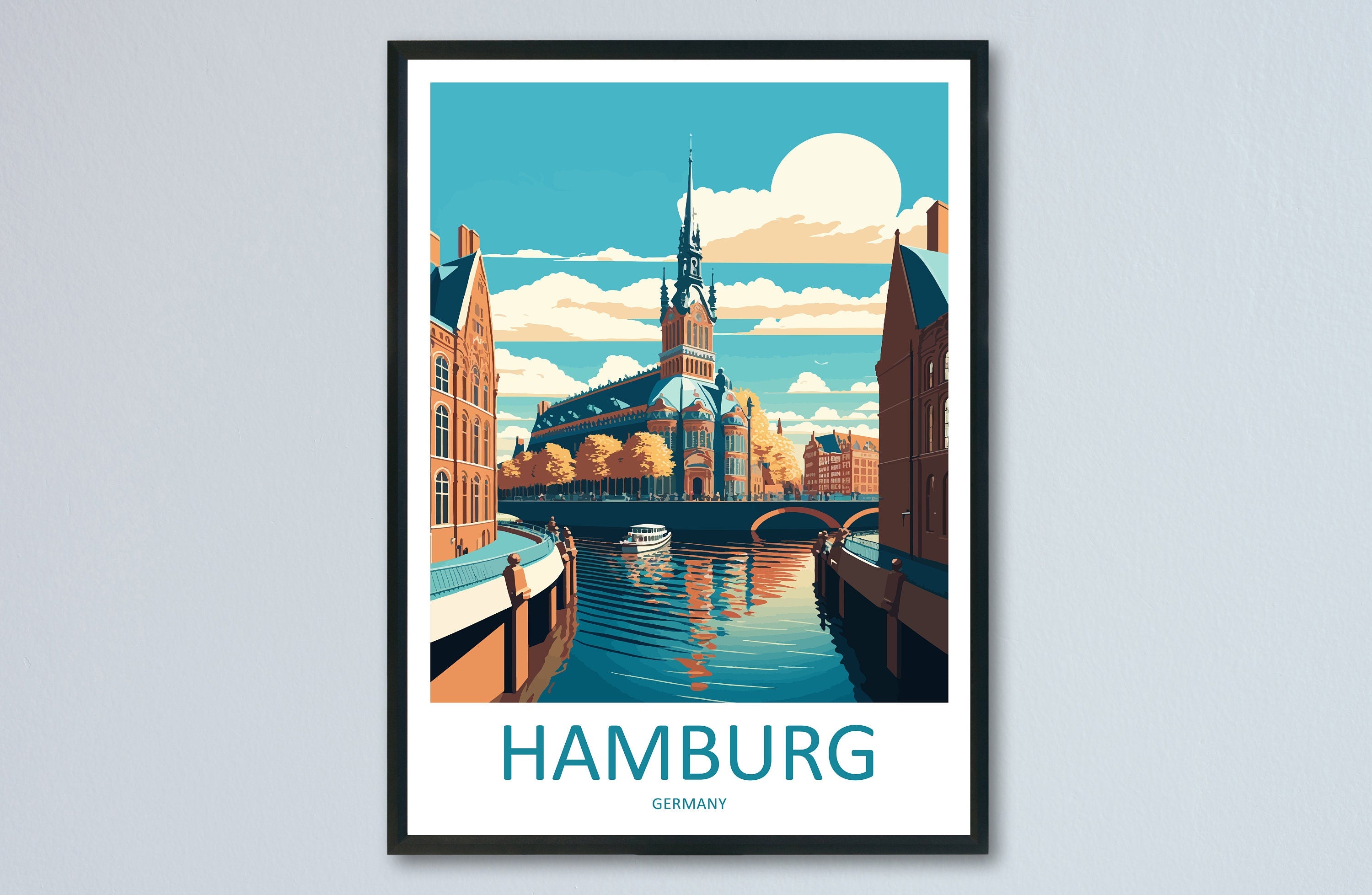 Hamburg Travel Print