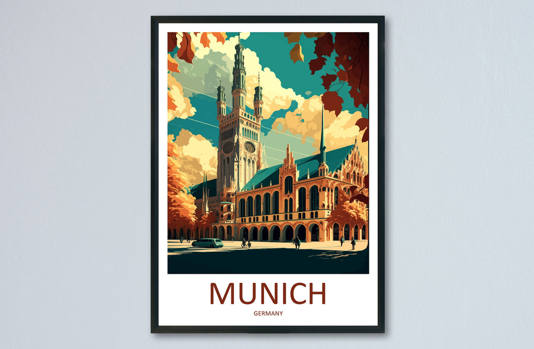 Munich Travel Print Wall Art Munich Wall Hanging Home Décor Munich Gift Art Lovers Germany Art Lover Gift Munich Wall Décor Print Gift