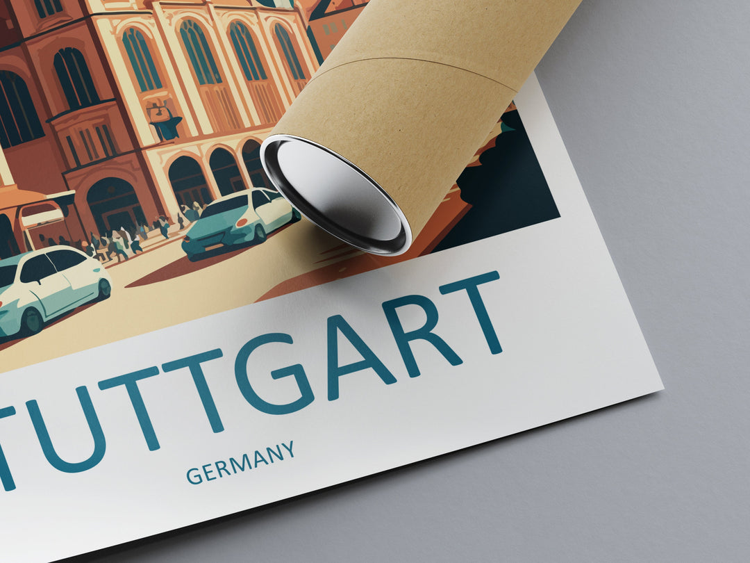 Stuttgart Travel Print Wall Art Stuttgart Wall Hanging Home Décor Stuttgart Gift Art Lovers Germany Art Lover Gift Stuttgart Wall Décor