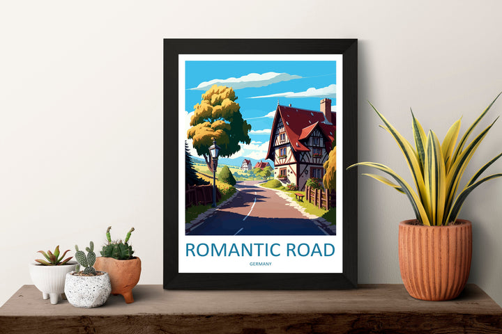 Romantic Road Travel Print Wall Art Romantic Road Wall Hanging Home Décor Romantic Road Gift Art Lovers Germany Art Lover Romantic Road Art