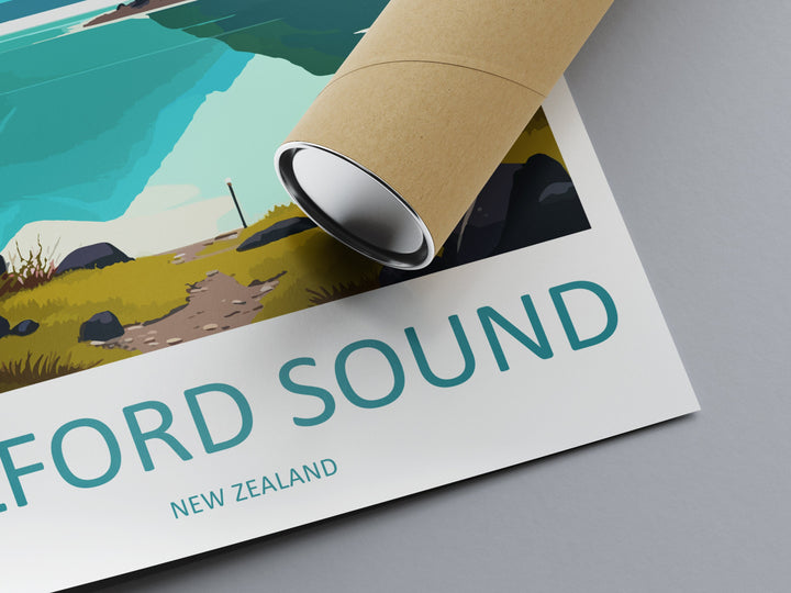 Milford Sound Travel Print Wall Art Milford Sound Wall Hanging Home Décor Milford Sound Gift Art Lovers New Zealand Art Lover Gift Print
