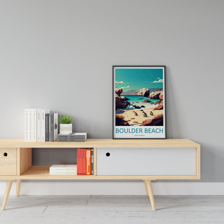 Boulder Beach Travel Print Wall Art Boulder Beach Wall Hanging Home Décor Boulder Beach Gift Art Lovers South Africa Art Print Boulder Beach