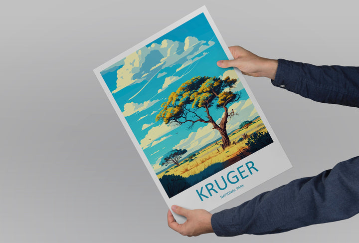 Kruger National Park Travel Print Wall Art Kruger National Park Wall Hanging Home Décor Kruger National Park Gift Art Lovers South Africa