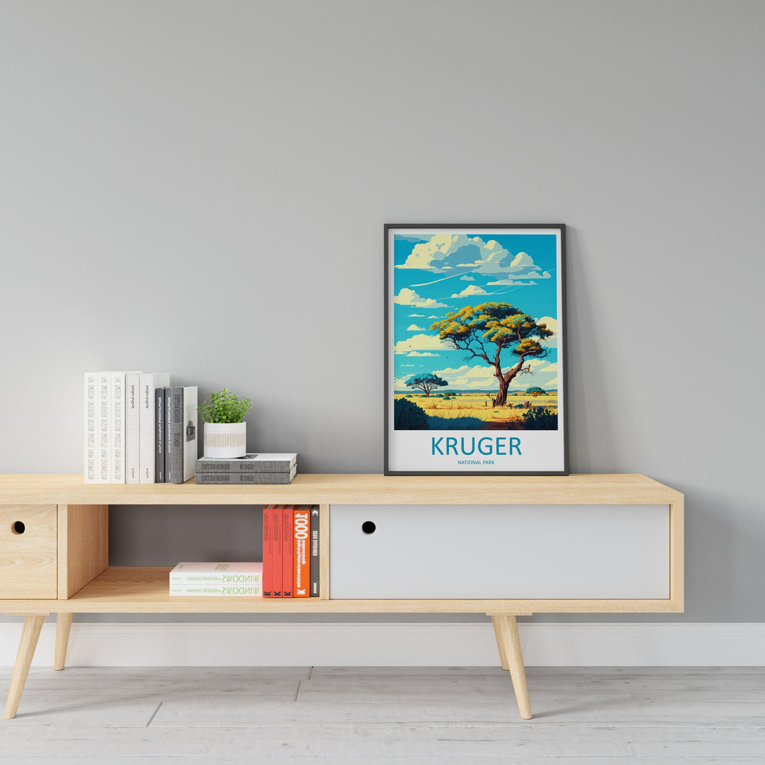 Kruger National Park Travel Print Wall Art Kruger National Park Wall Hanging Home Décor Kruger National Park Gift Art Lovers South Africa