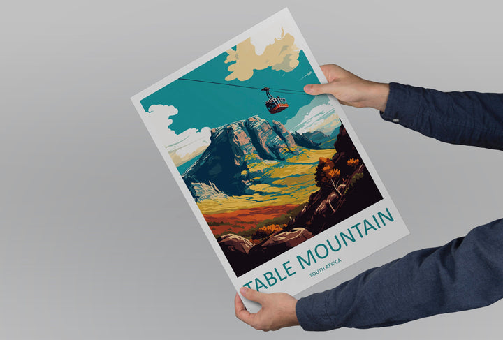 Table Mountain Travel Print Wall Art Table Mountain Wall Hanging Home Décor Table Mountain Gift Lovers South Africa Art Print Table Mountain