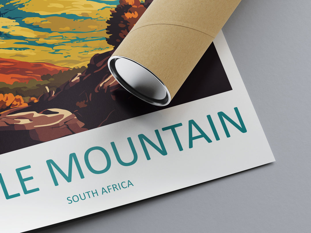 Table Mountain Travel Print Wall Art Table Mountain Wall Hanging Home Décor Table Mountain Gift Lovers South Africa Art Print Table Mountain