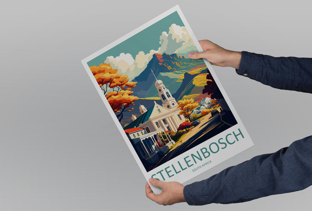 Stellenbosch Travel Print Wall Art Stellenbosch Wall Hanging Home Décor Stellenbosch Gift Art Lovers South Africa Art Print Stellenbosch Art