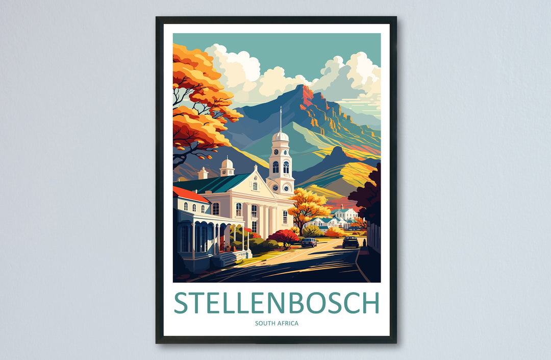Stellenbosch Travel Print Wall Art Stellenbosch Wall Hanging Home Décor Stellenbosch Gift Art Lovers South Africa Art Print Stellenbosch Art