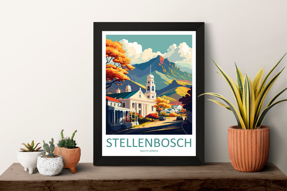 Stellenbosch Travel Print Wall Art Stellenbosch Wall Hanging Home Décor Stellenbosch Gift Art Lovers South Africa Art Print Stellenbosch Art