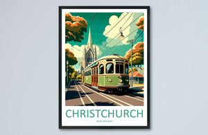 Christchurch Travel Print