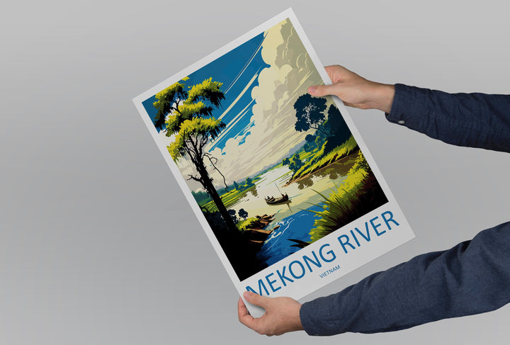Mekong River Travel Print Wall Art Mekong River Wall Hanging Home Décor Mekong River Gift Art Lovers Vietnam Art Lover Gift Mekong River Art