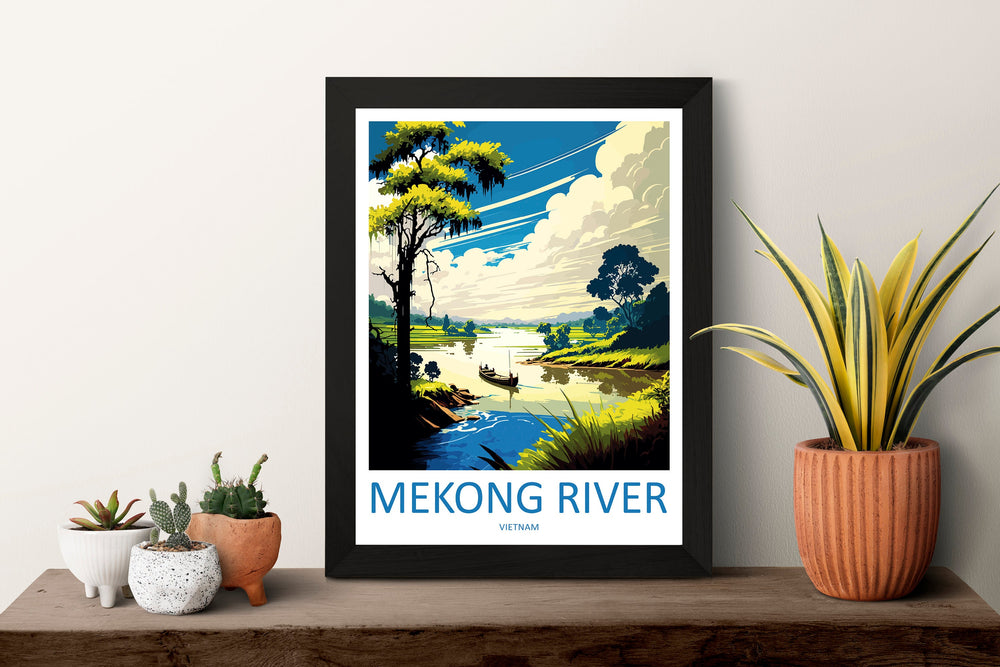 Mekong River Travel Print Wall Art Mekong River Wall Hanging Home Décor Mekong River Gift Art Lovers Vietnam Art Lover Gift Mekong River Art