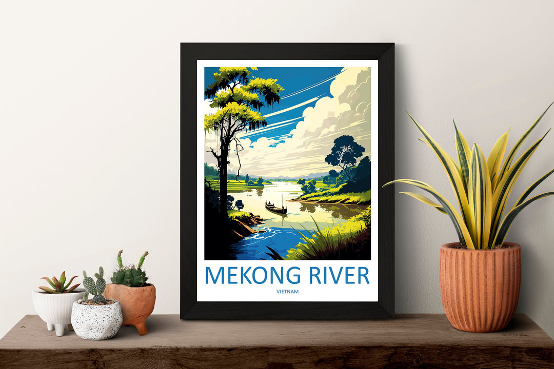 Mekong River Travel Print Wall Art Mekong River Wall Hanging Home Décor Mekong River Gift Art Lovers Vietnam Art Lover Gift Mekong River Art