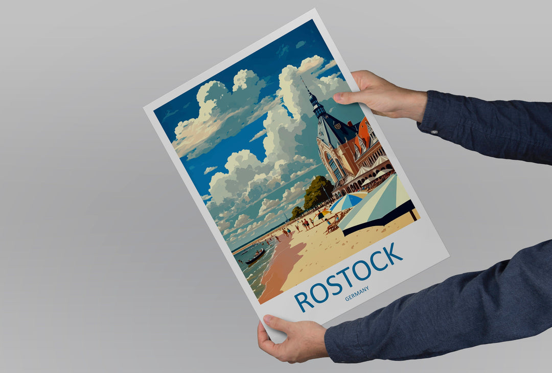 Rostock Travel Print Wall Art Rostock Wall Hanging Home Décor Rostock Gift Art Lovers Germany Art Lover Gift Rostock Art Travel Gift Rostock